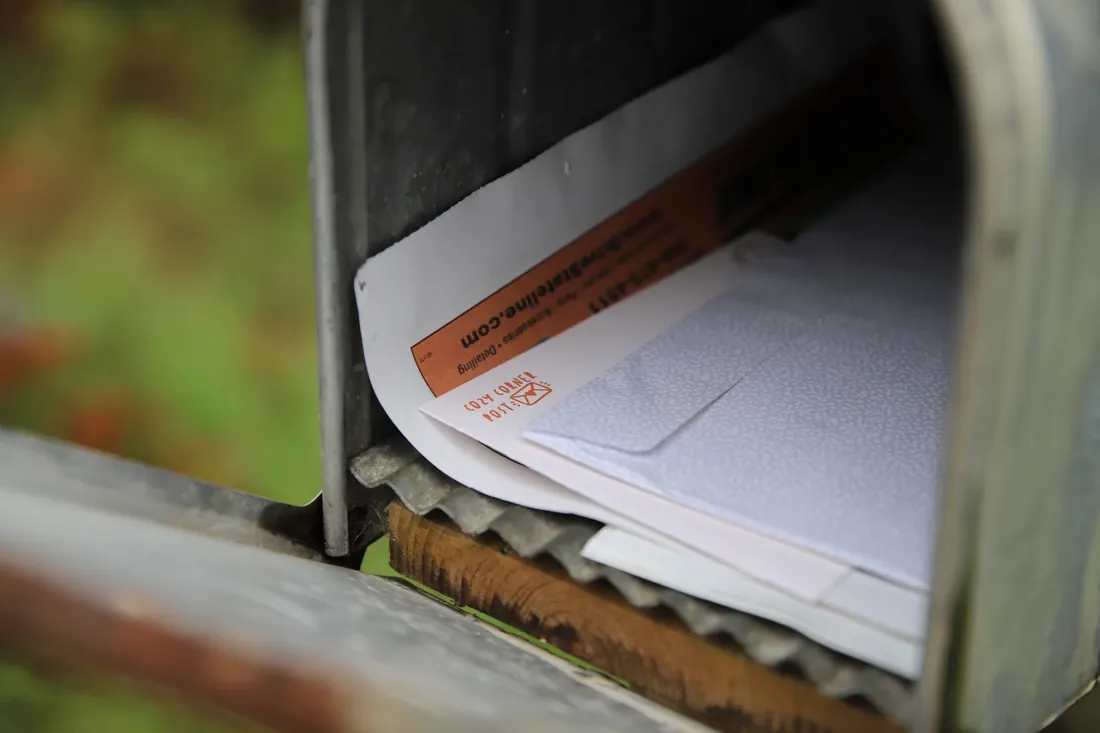 The Cozy Corner Post envelope in the letterbox, tucked between the bills
