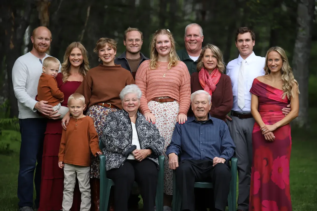 Great-grandparents front and centre