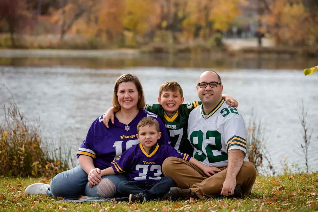 Jerseys on, by the lake