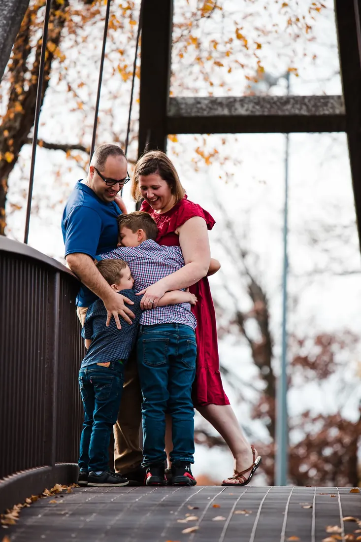 A group hug on the bridge