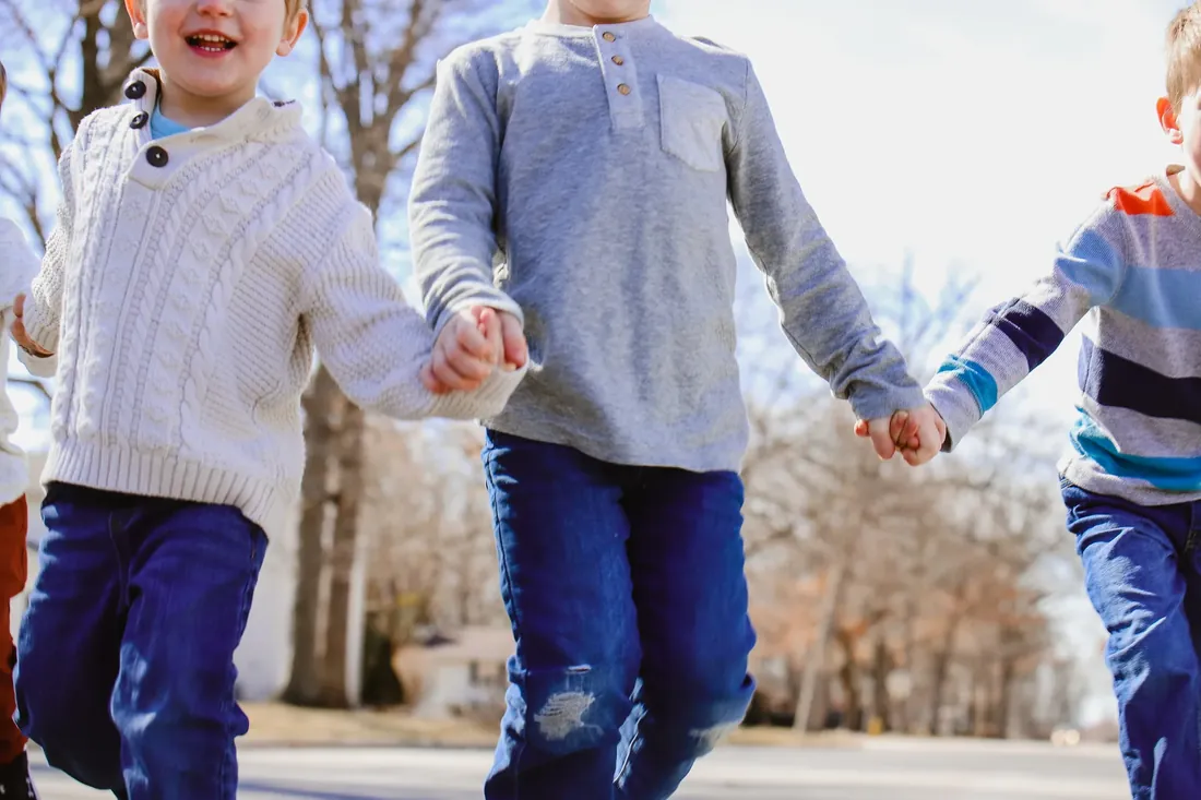 Small hands holding on