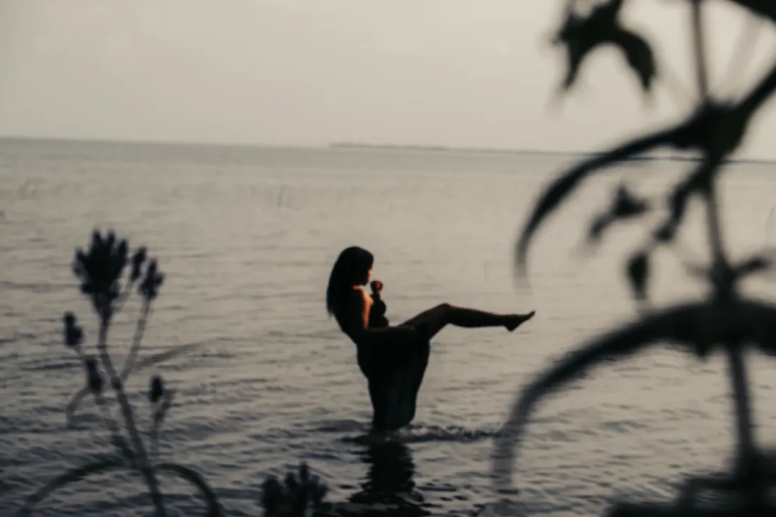Black belt: A kick in the shallows, in silhouette