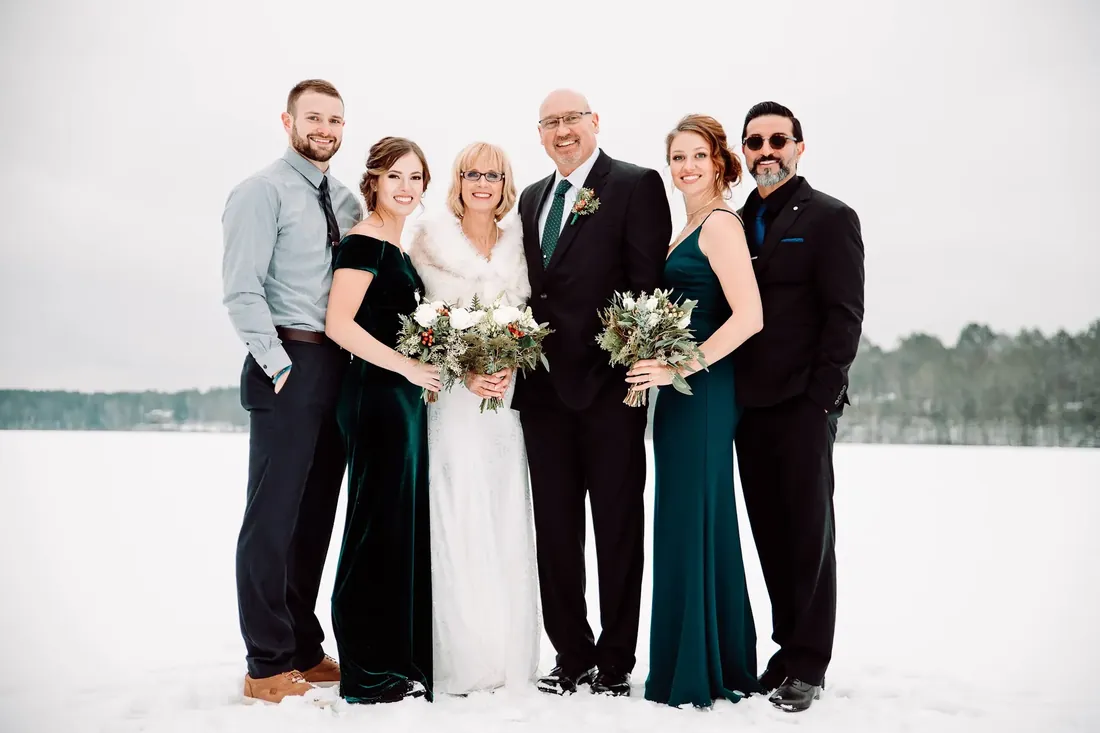 Patty & Craig: the family out in the snow