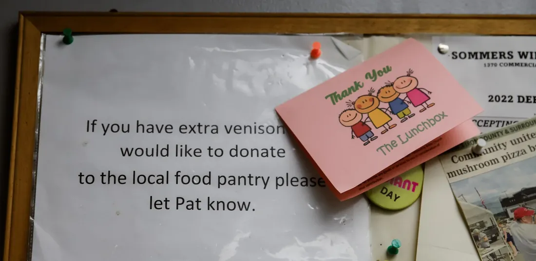 A note about donating extra venison to the local food pantry