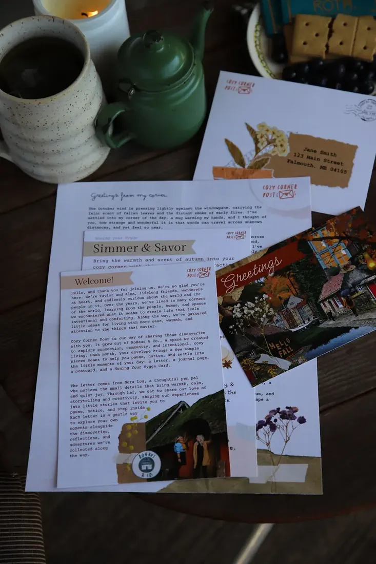 The October letter and a recipe card