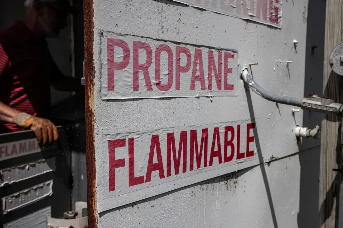 The propane shed