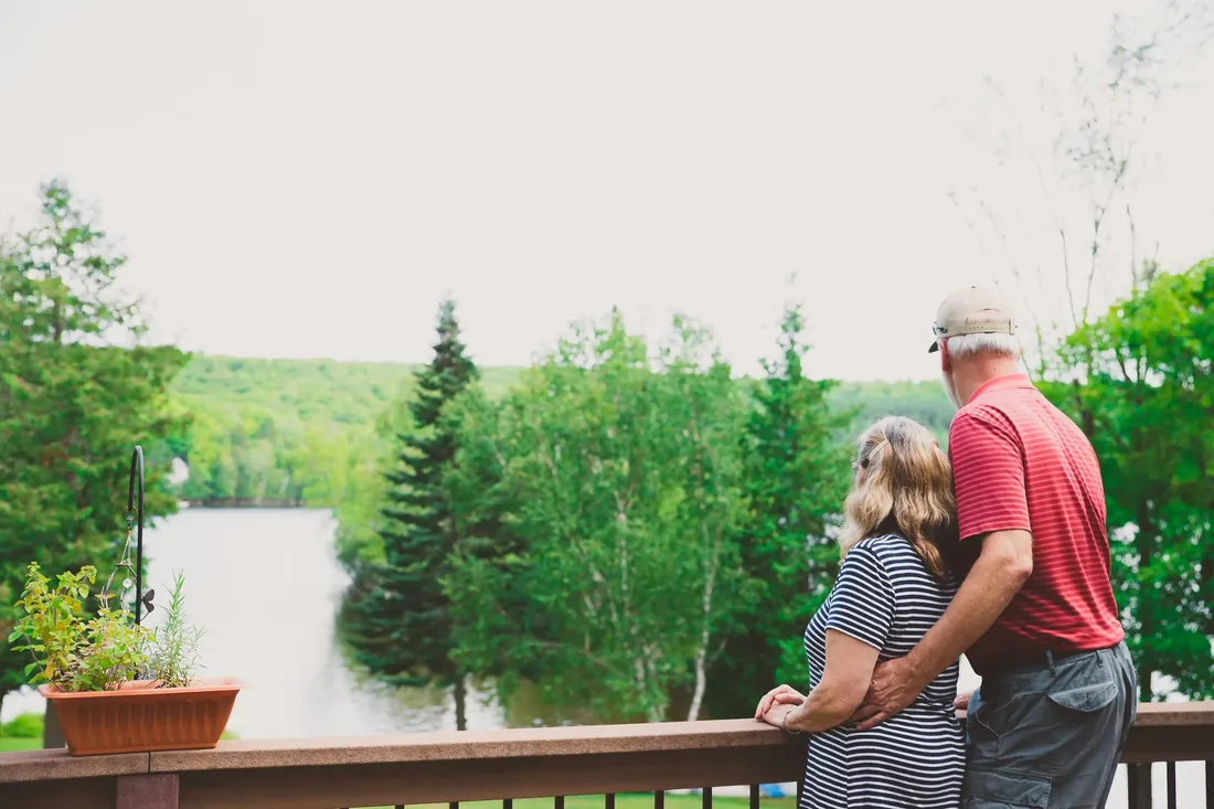 Looking out over the lake
