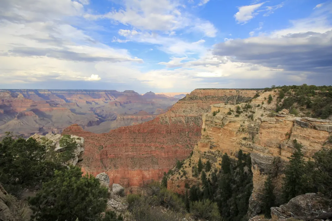 The Grand Canyon under big clouds